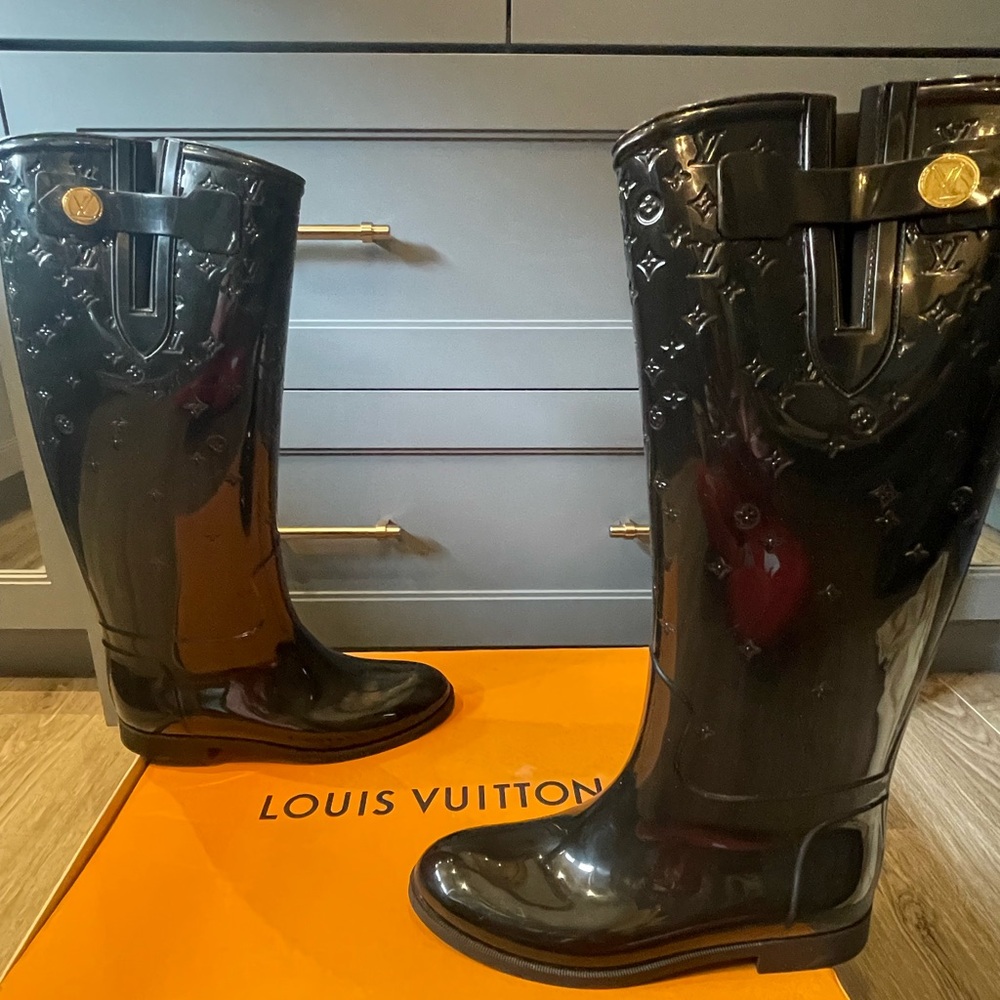 Louis Vuitton Black Rain Boots